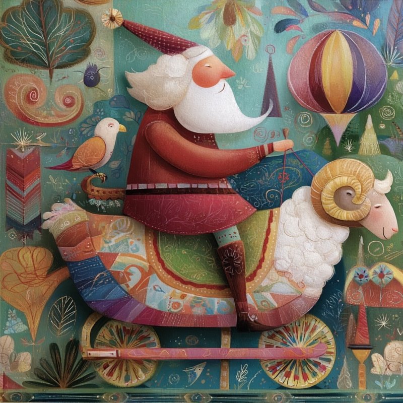 Whimsical Holiday Rider