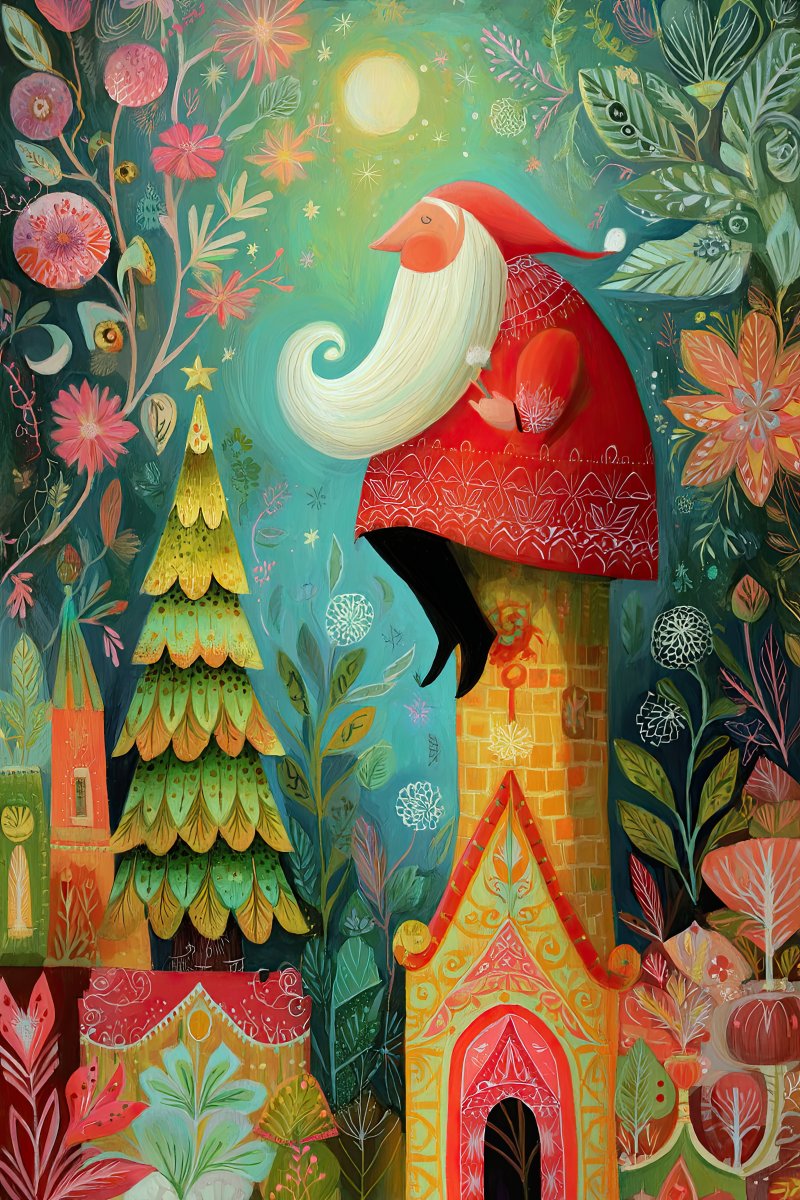 Whimsical Santa Illustration 3