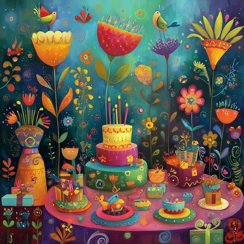 Colorful Celebration Scene 3