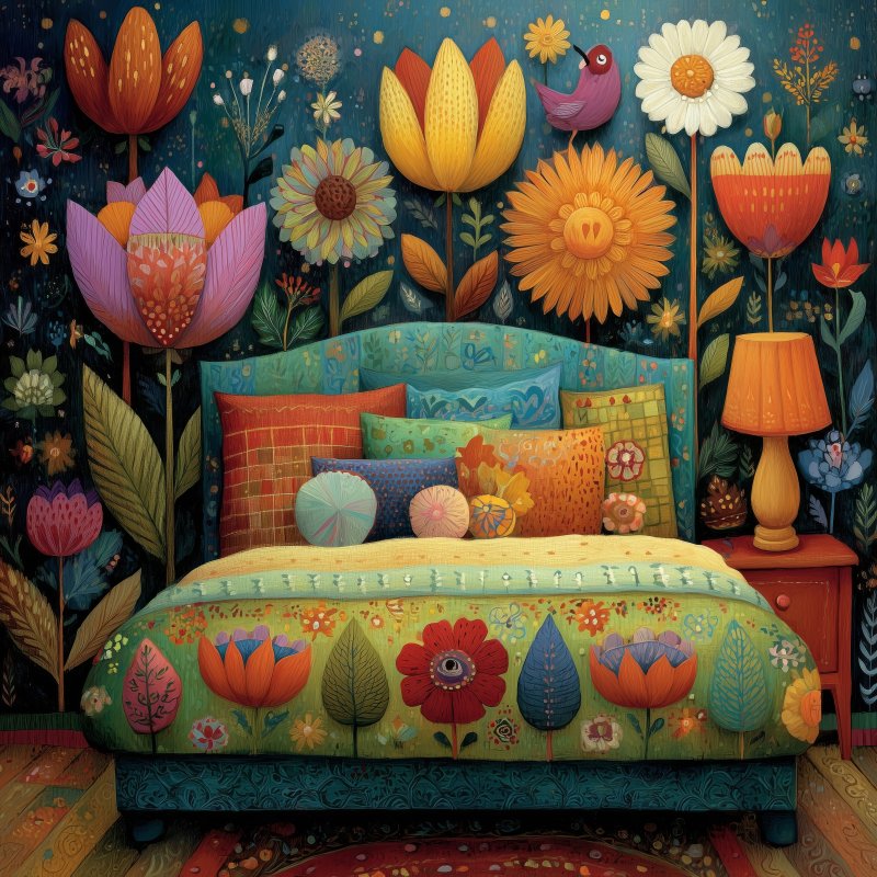Vibrant Floral Bedroom 3