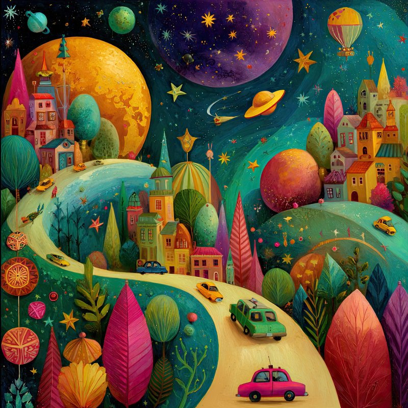 Whimsical Cosmic Landscape 2