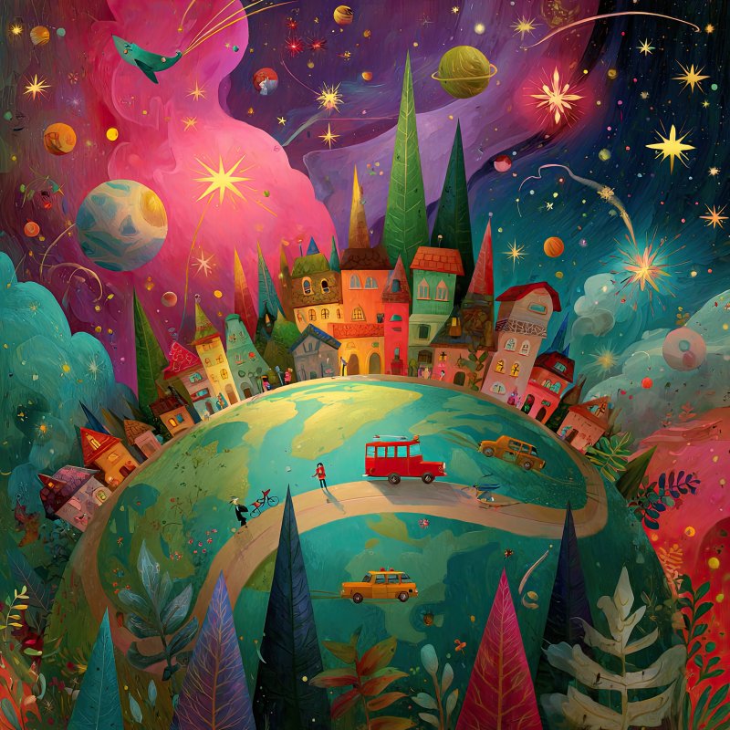 Whimsical Cosmic Landscape 3