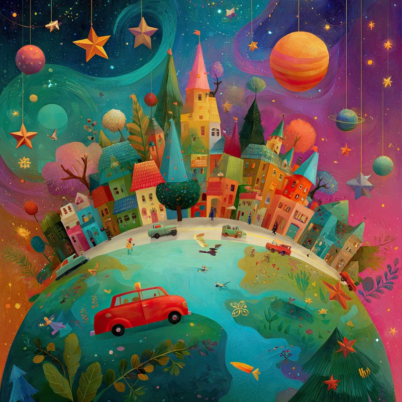 Whimsical Planet Village