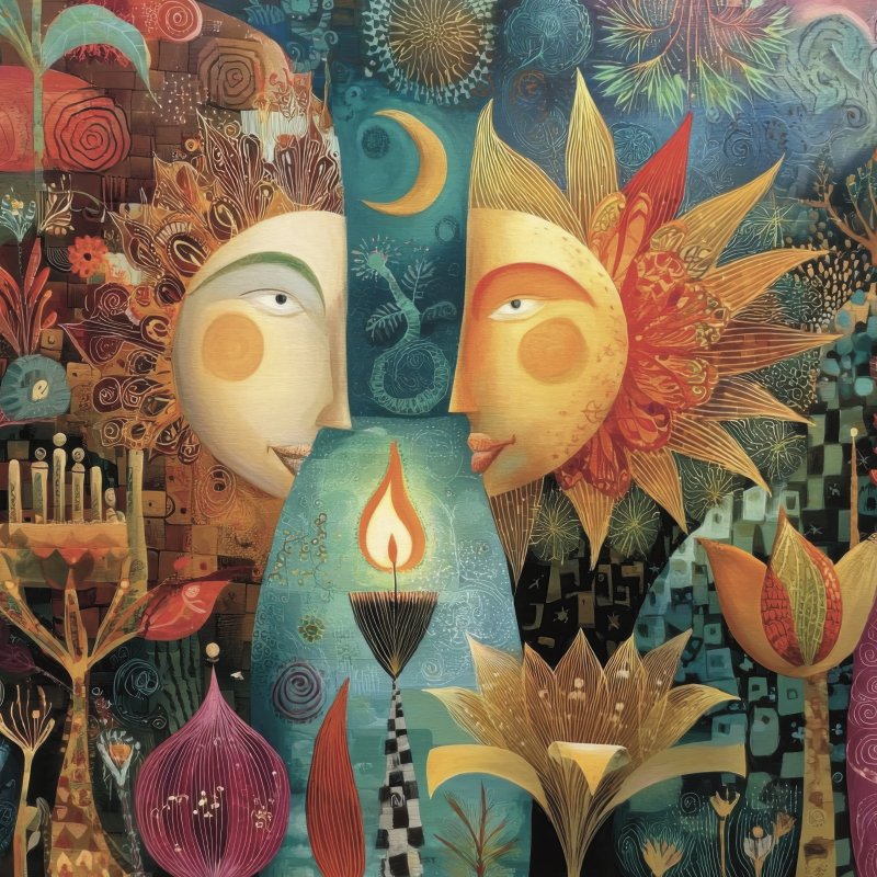 Whimsical Faces Artwork