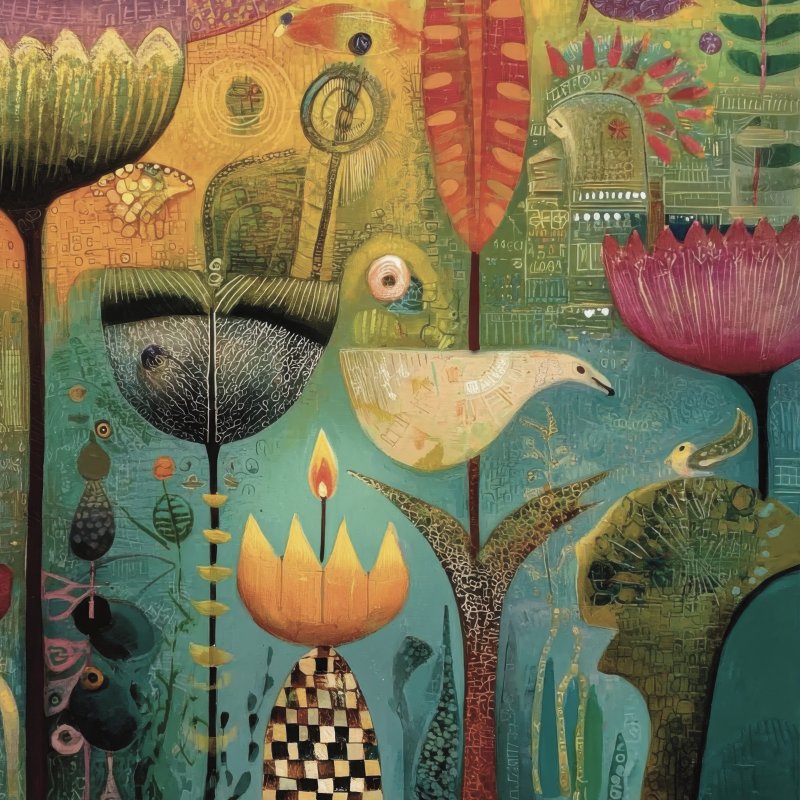 Whimsical Floral Composition