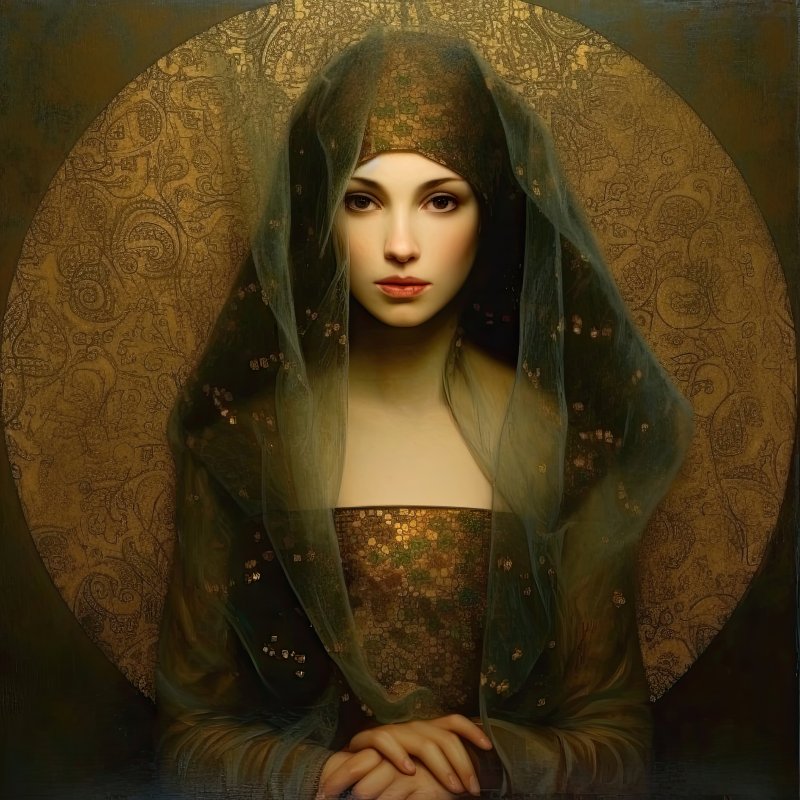 Enigmatic Veiled Portrait