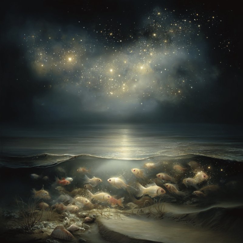 Cosmic Ocean Scene