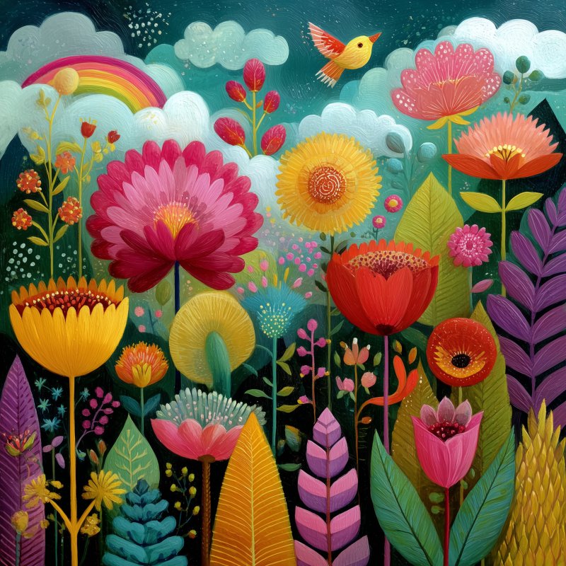 Vibrant Floral Garden