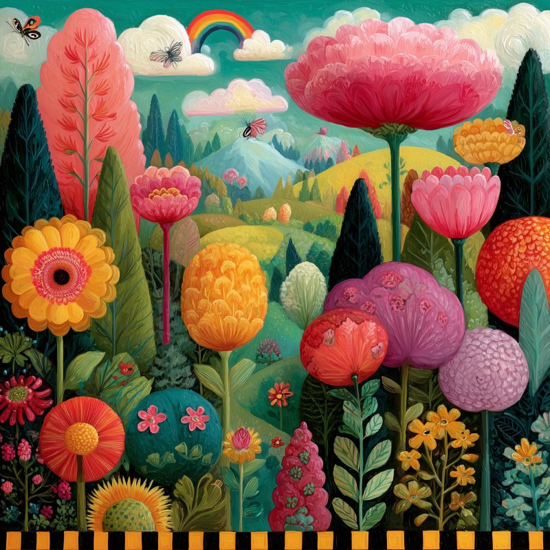 Vibrant Floral Landscape