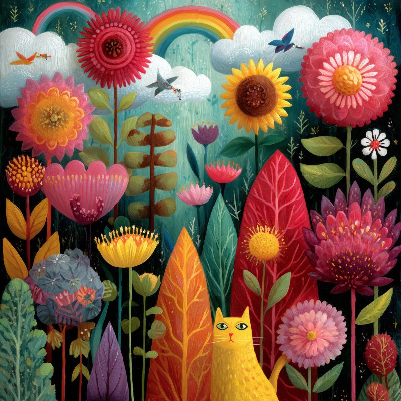 Colorful Floral Scene 2