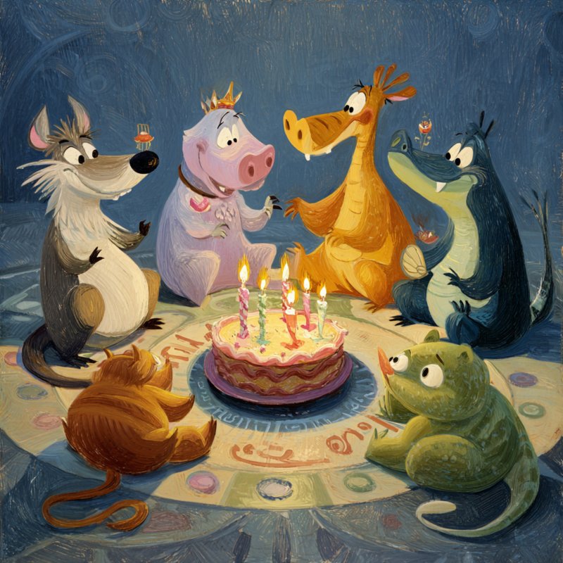 Birthday Celebration Animals