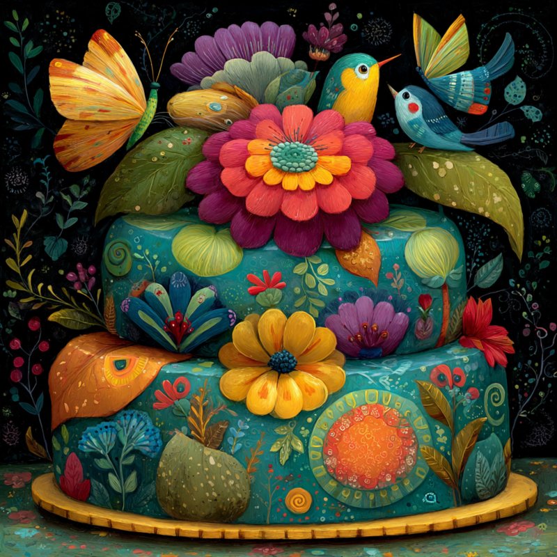 Whimsical Cake Artwork