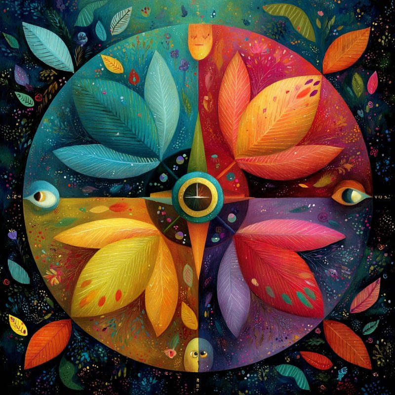 Colorful Leaf Mandala