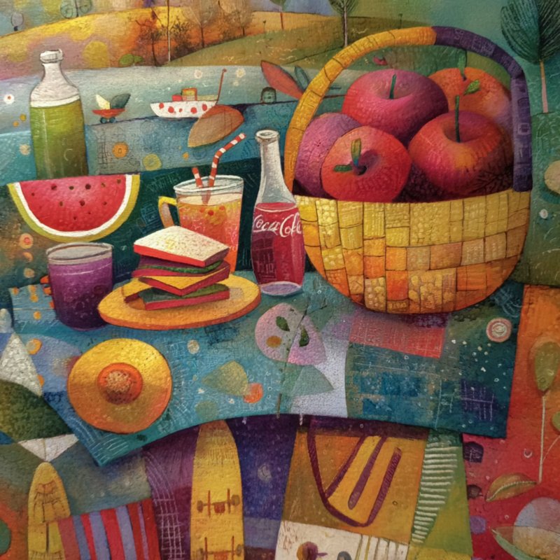 Colorful Picnic Scene 4