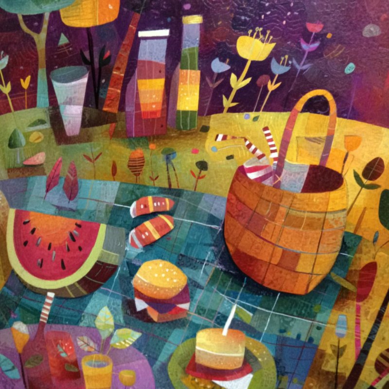 Colorful Picnic Scene 7