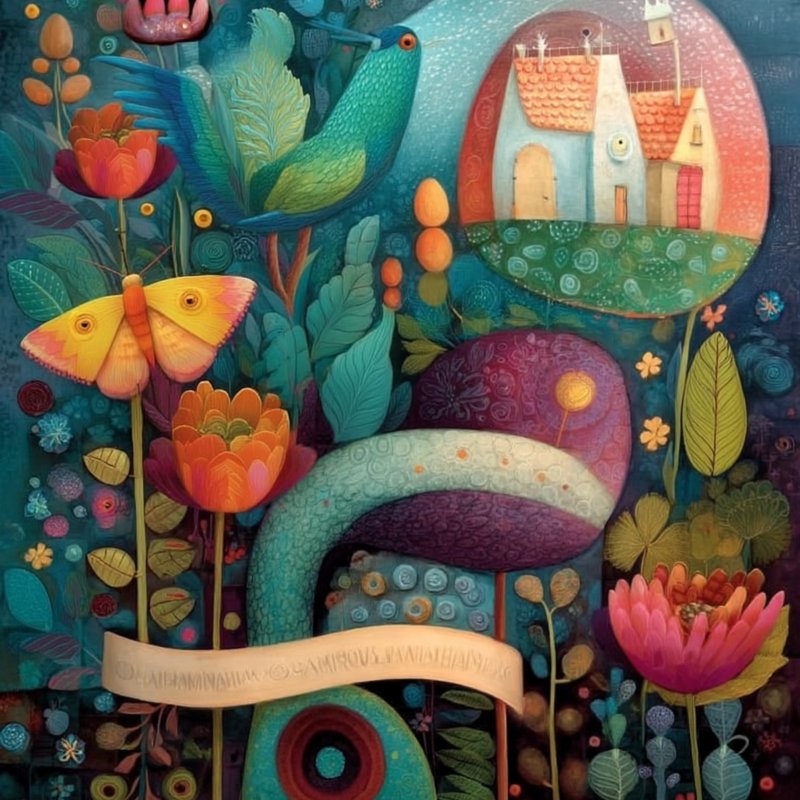 Whimsical Garden Scene 4