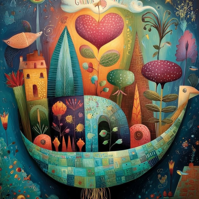 Whimsical Garden Boat