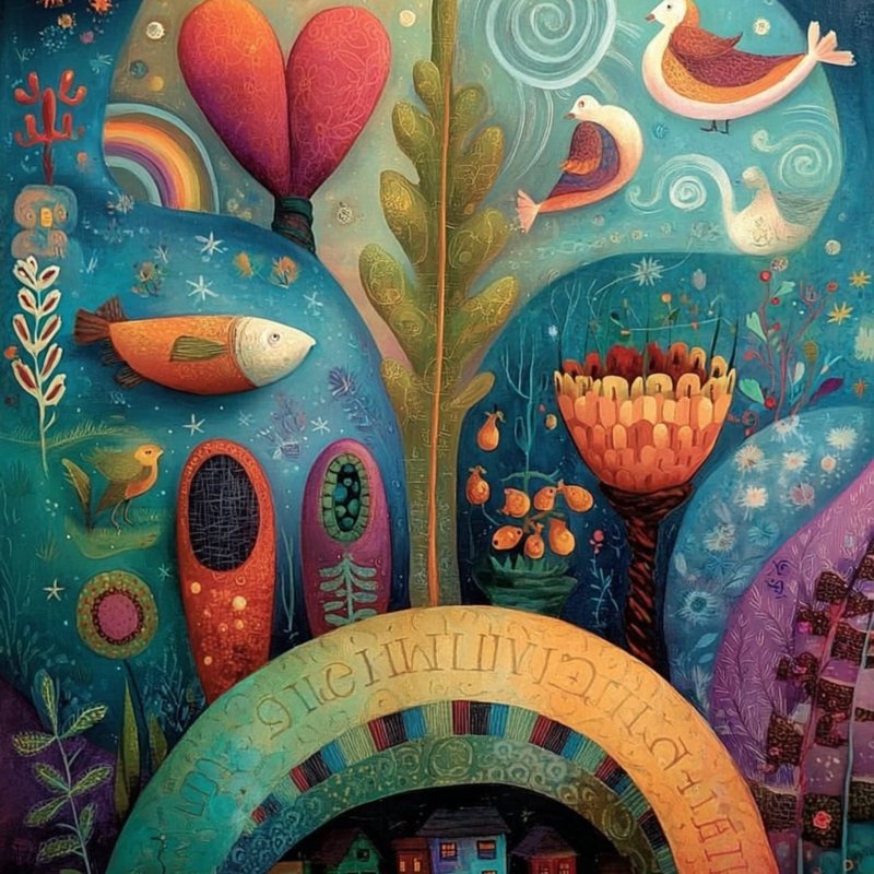 Colorful Whimsical Scene