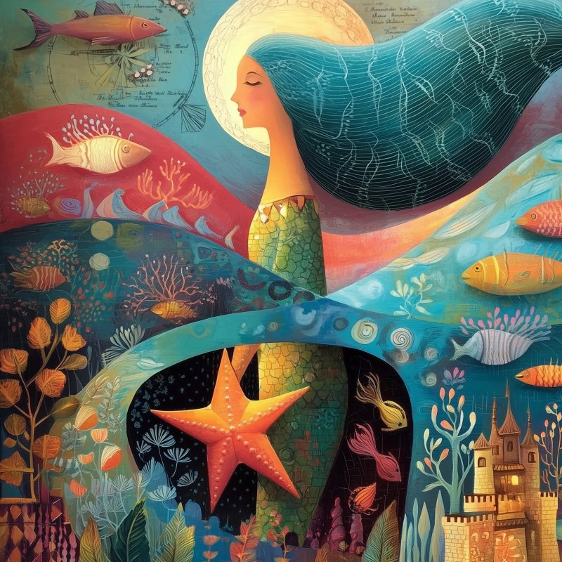 Seaside Dreamscape Illustration