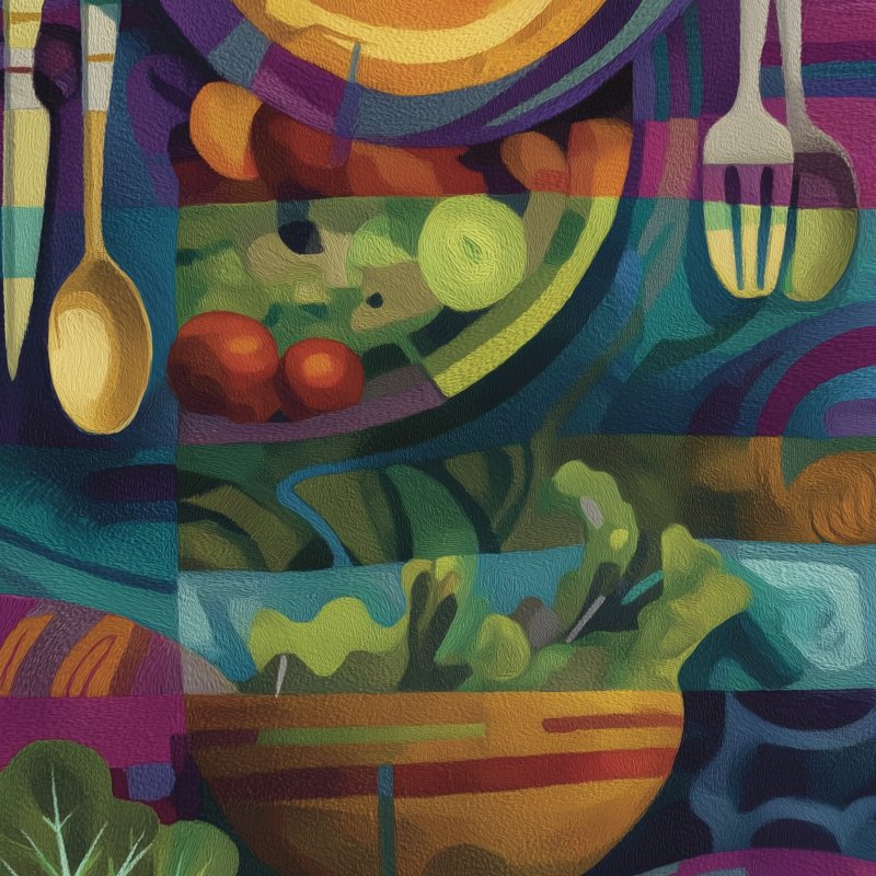 Vibrant Food Collage