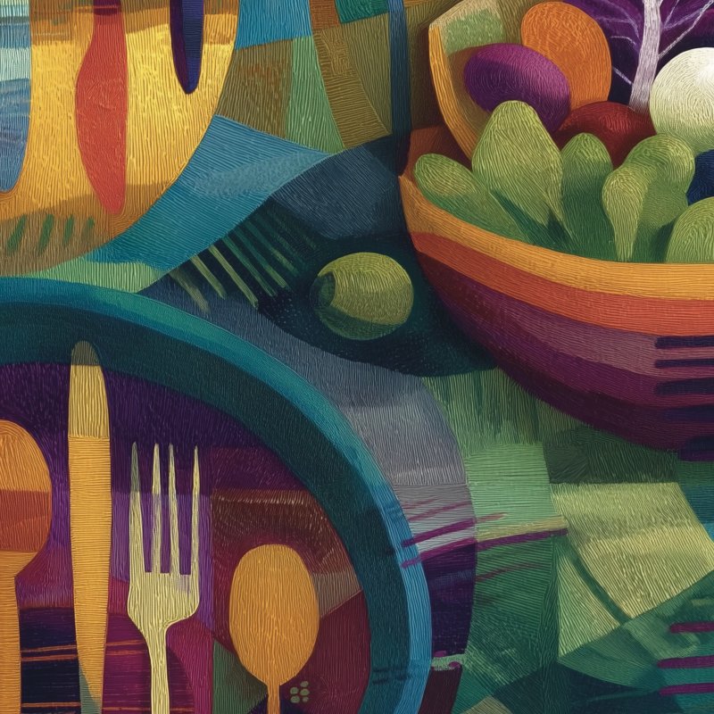 Colorful Plate Arrangement